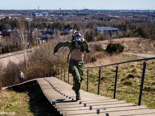 Finnish military surplus store Varusteleka entices people to march around the world